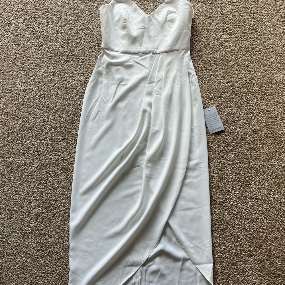 Lulus Elegant White Strap Dress